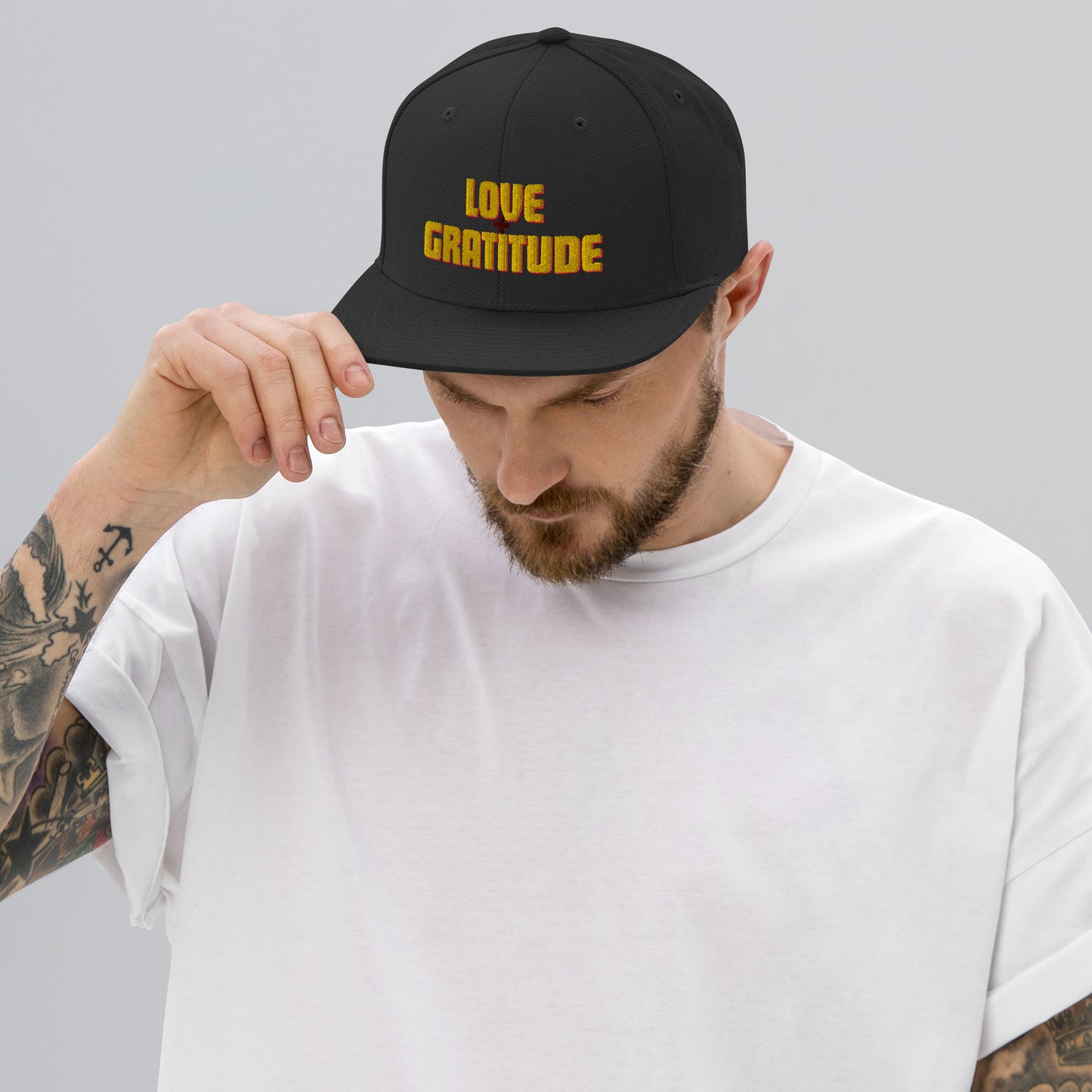 Love + Gratitude Snapback Hat