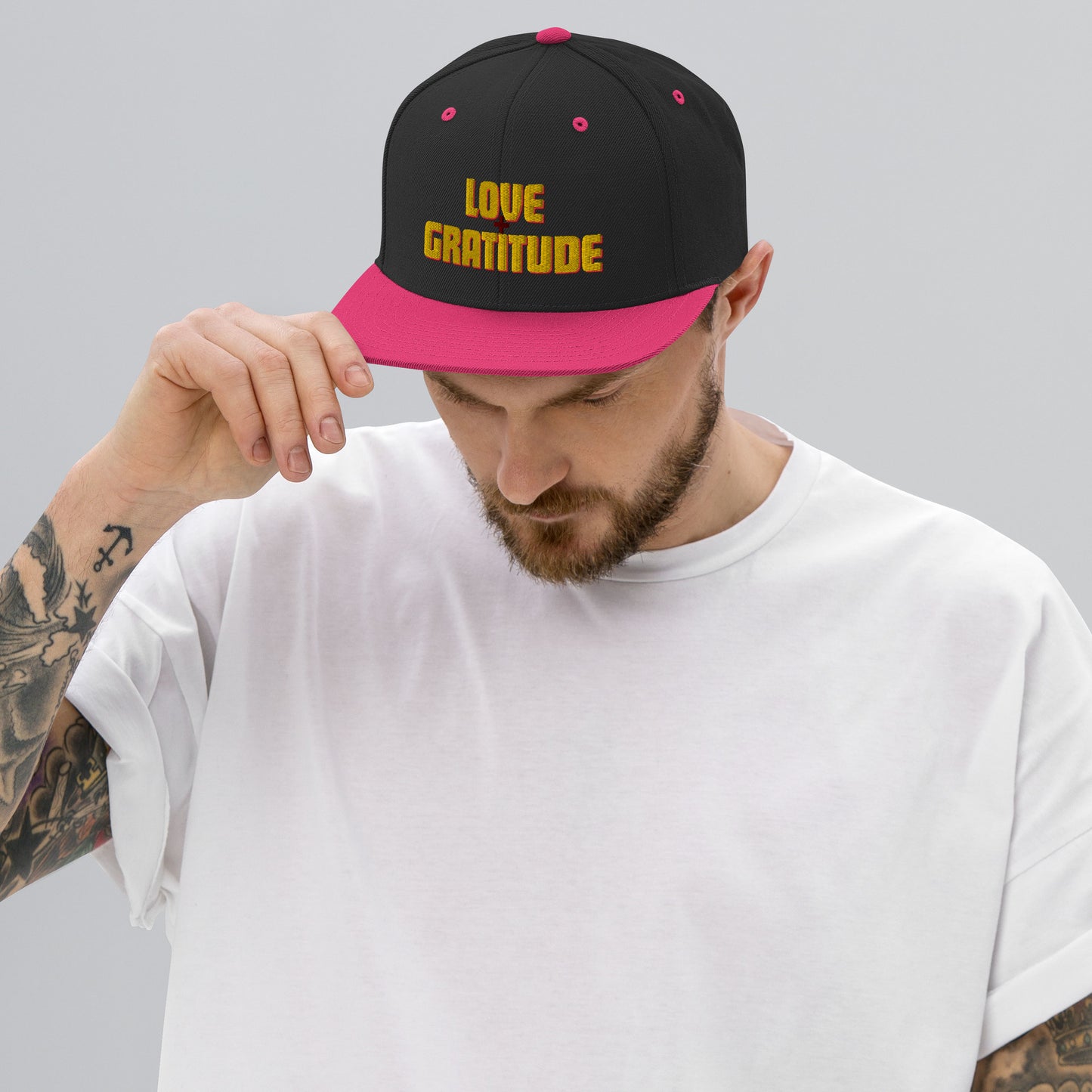 Love + Gratitude Snapback Hat