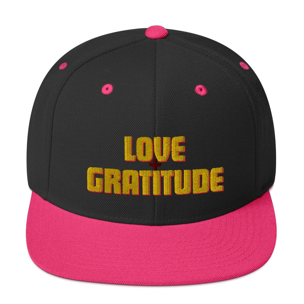 Love + Gratitude Snapback Hat