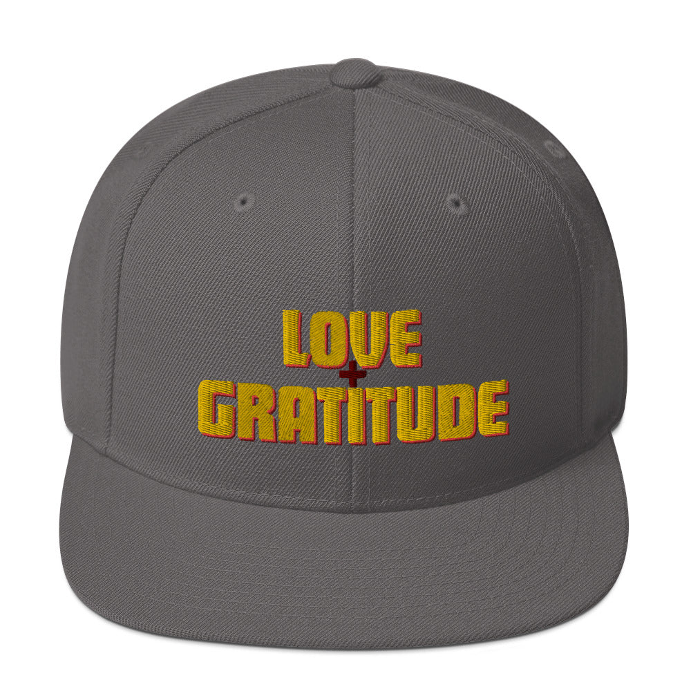 Love + Gratitude Snapback Hat