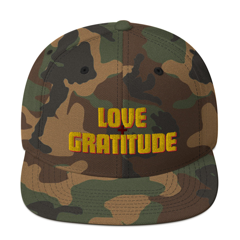 Love + Gratitude Snapback Hat