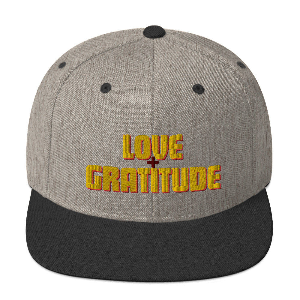 Love + Gratitude Snapback Hat