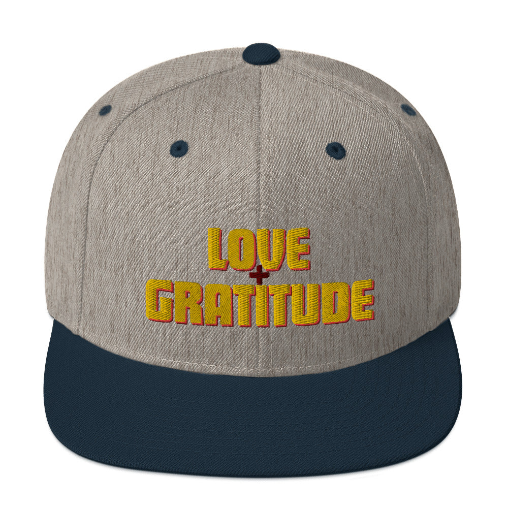 Love + Gratitude Snapback Hat