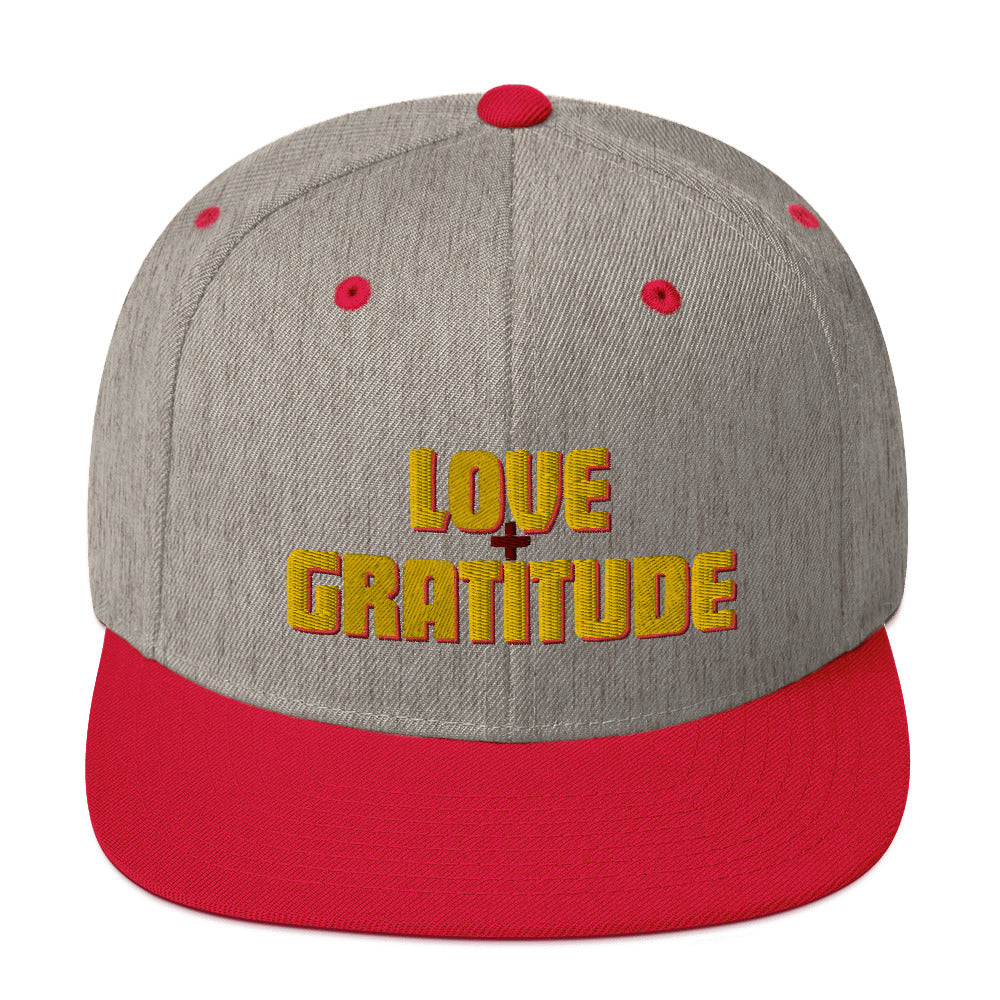 Love + Gratitude Snapback Hat