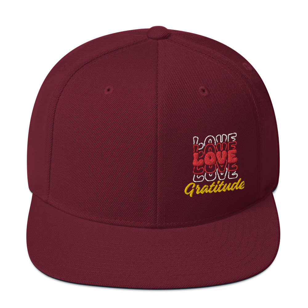 Love Gratitude Snapback Hat