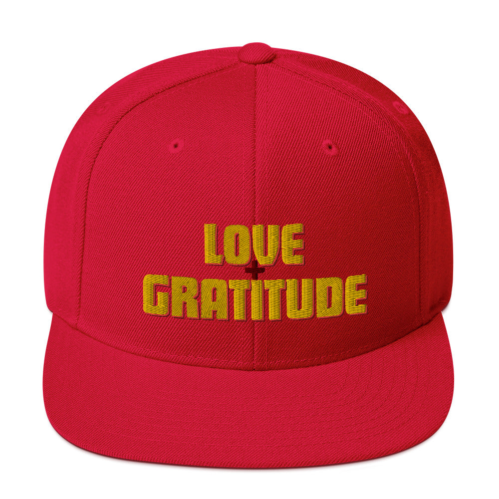 Love + Gratitude Snapback Hat