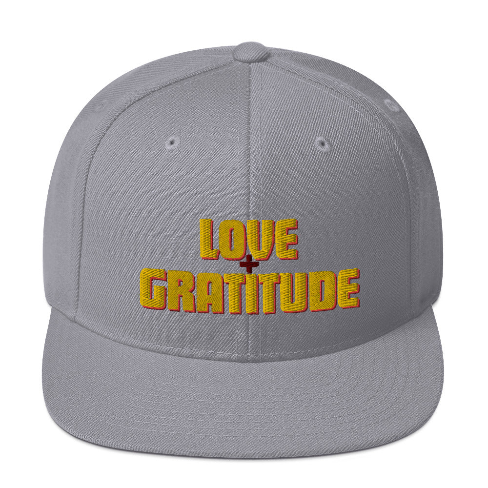 Love + Gratitude Snapback Hat