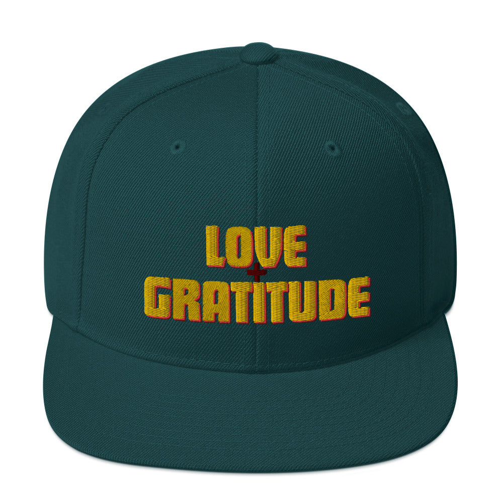 Love + Gratitude Snapback Hat