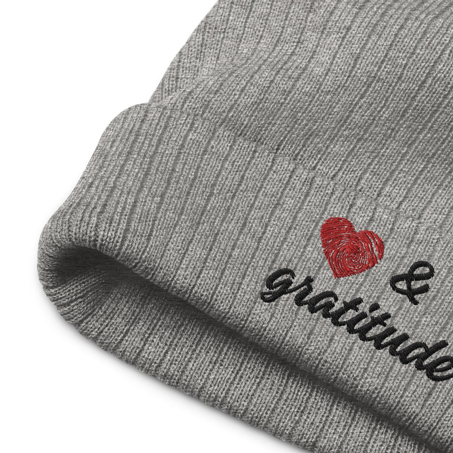 Love & Gratitude Ribbed knit beanie