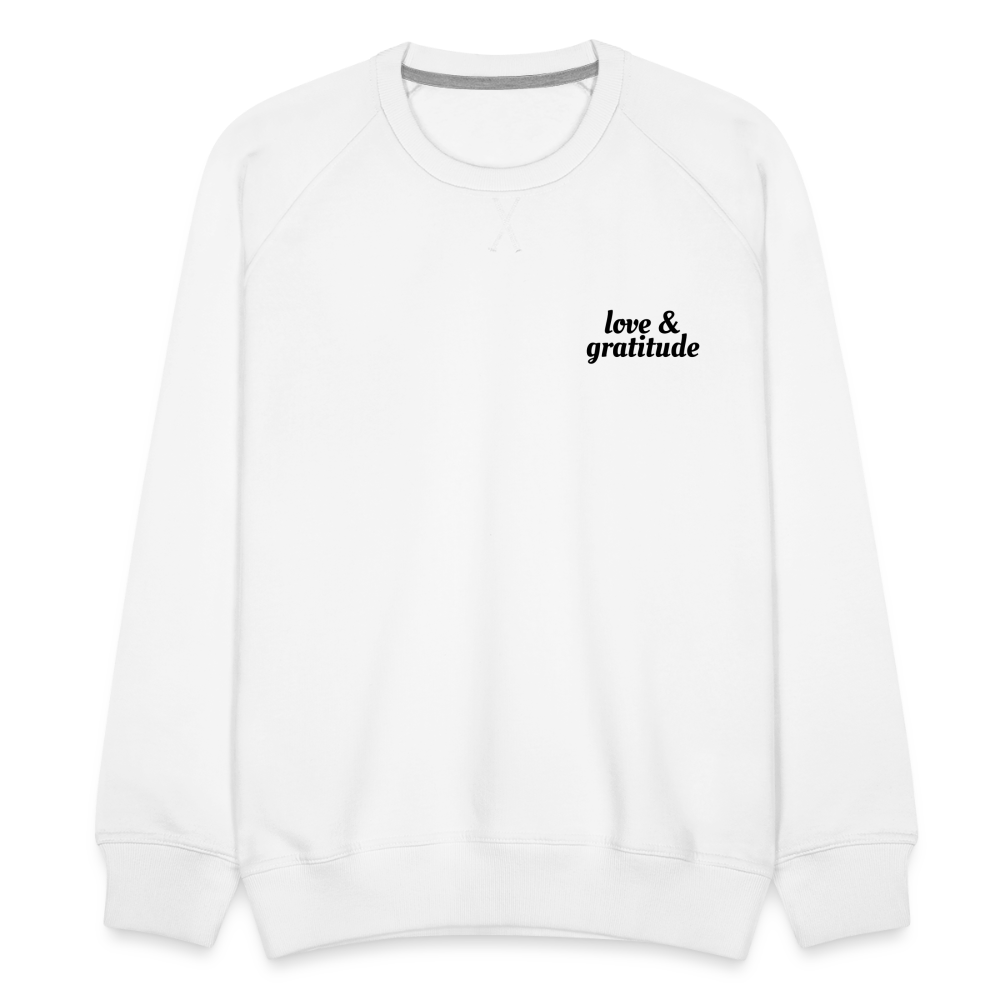 Love & Gratitude Men’s Premium Sweatshirt - white