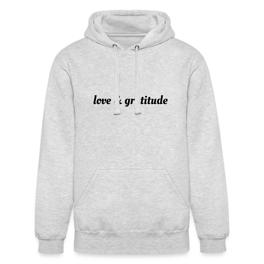 Love & Gratitude Unisex Heavyweight Hoodie - ash gray