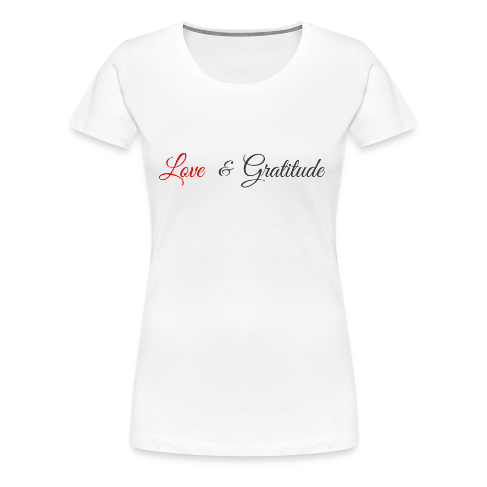 Love & Gratitude Women's Premium T-Shirt - white