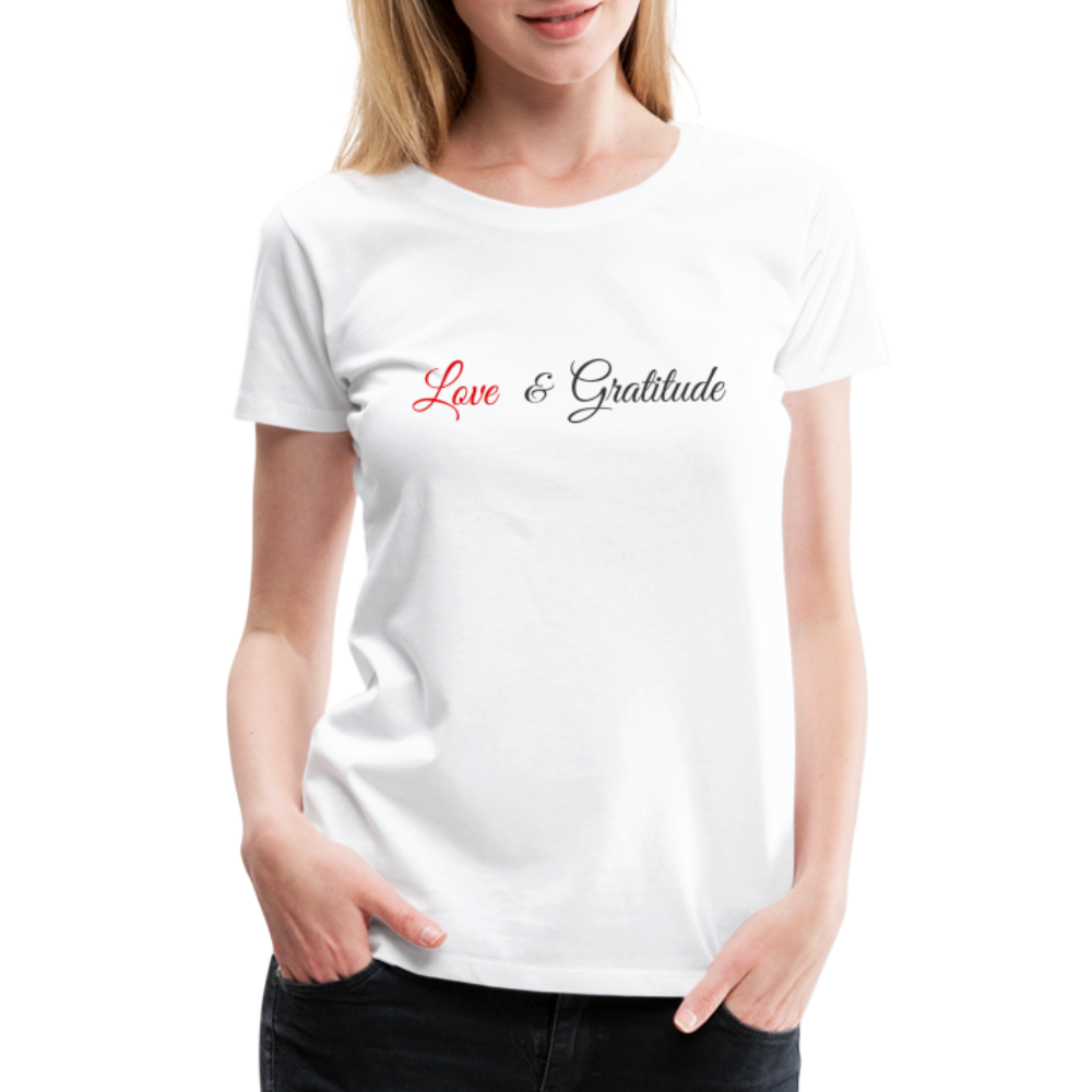 Love & Gratitude Women's Premium T-Shirt - white