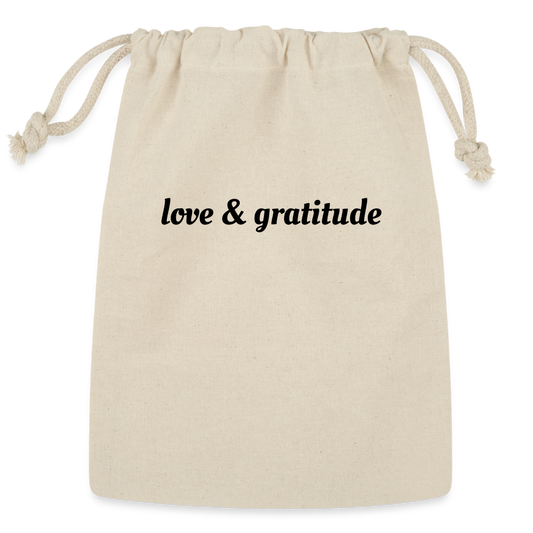 Love & Gratitude Reusable Gift Bag - Natural