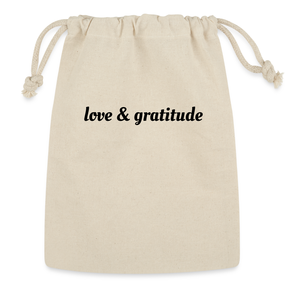 Love & Gratitude Reusable Gift Bag - Natural