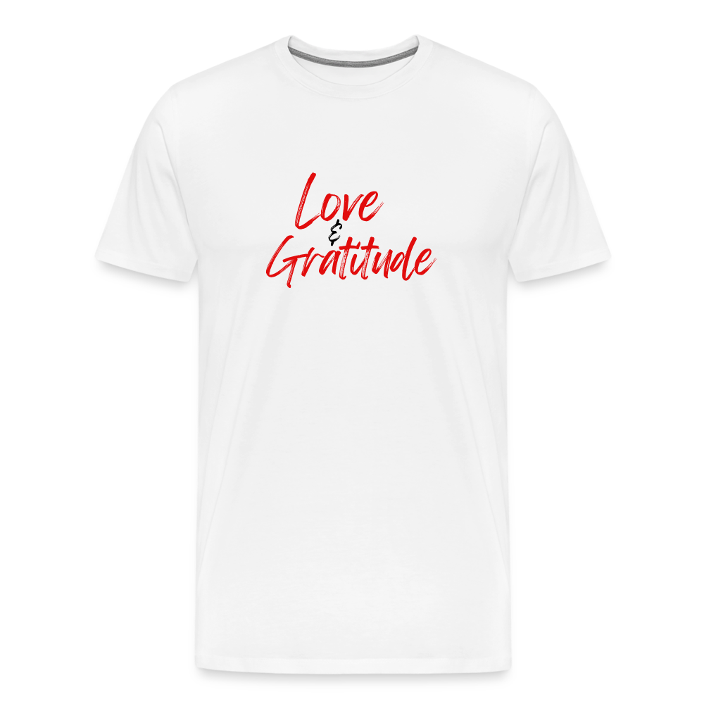 Love & Gratitude Men's Premium T-Shirt - white
