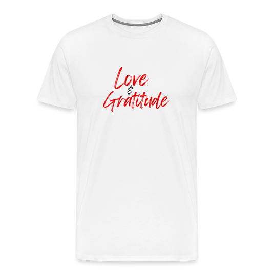 Love & Gratitude Men's Premium T-Shirt - white