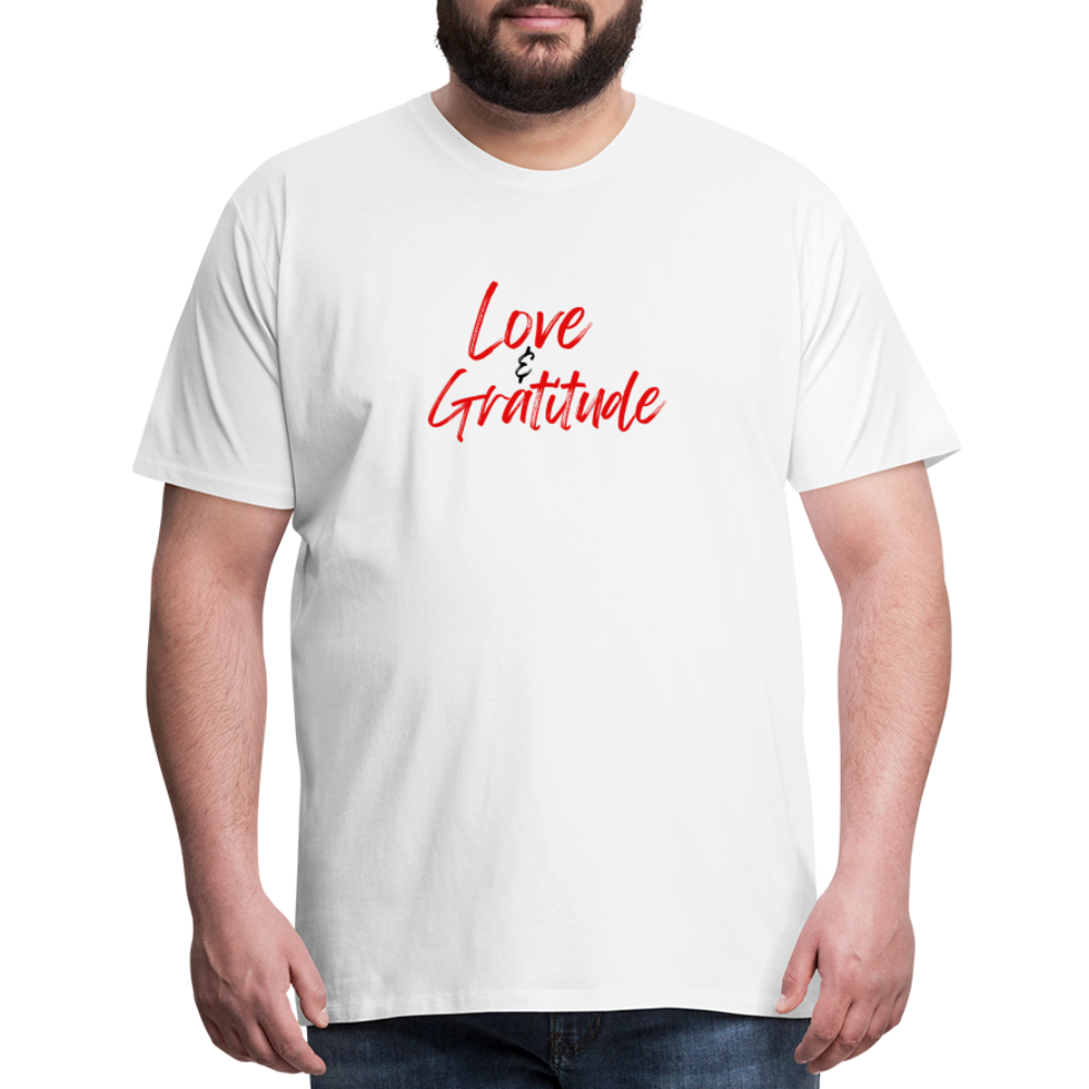 Love & Gratitude Men's Premium T-Shirt - white