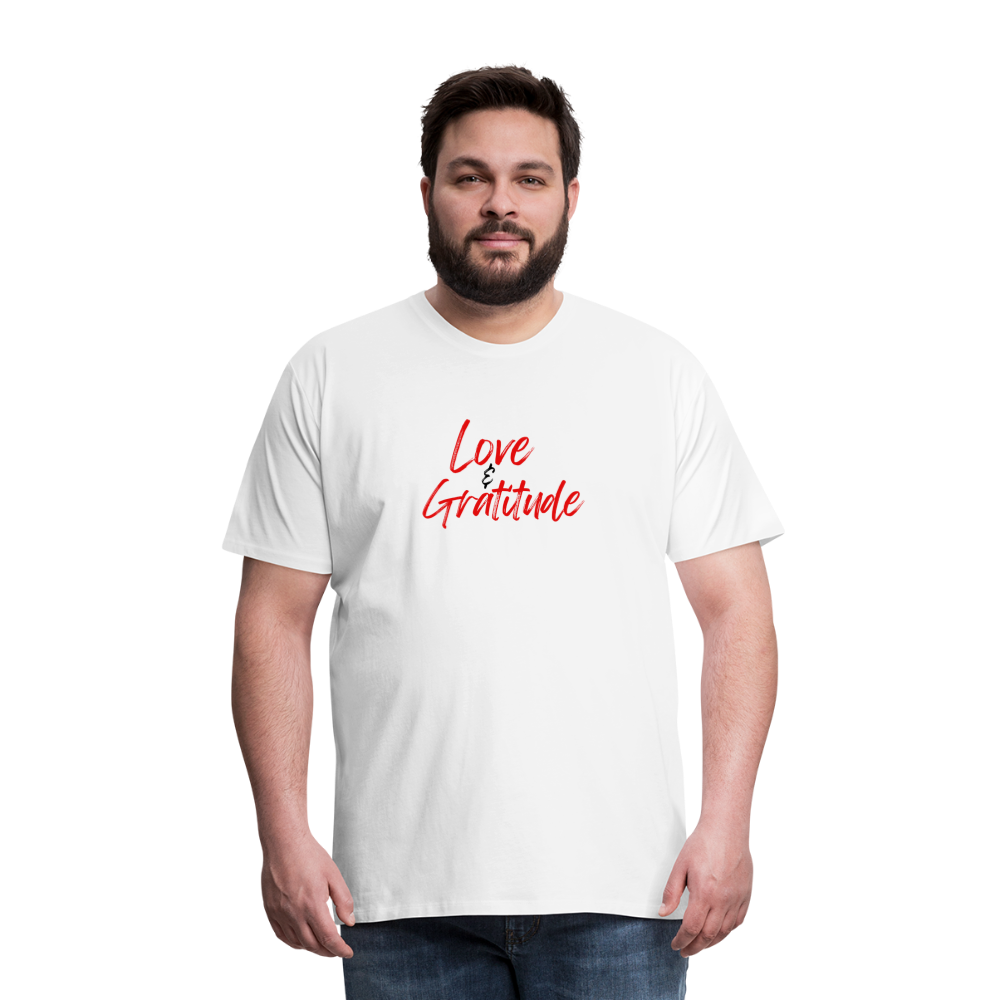 Love & Gratitude Men's Premium T-Shirt - white