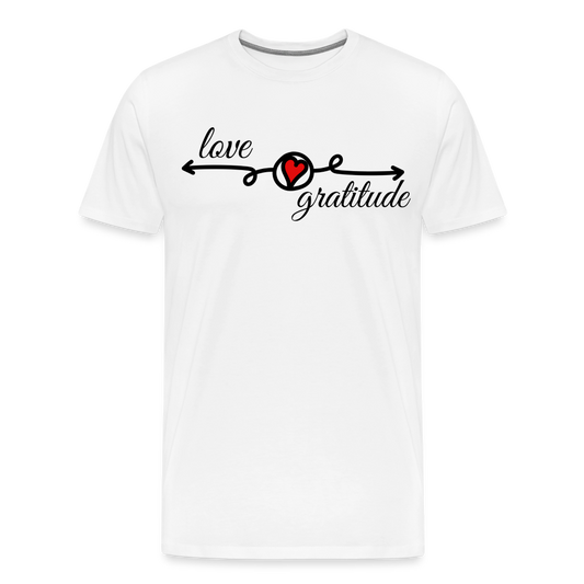 Love Gratitude Men's Premium T-Shirt - white