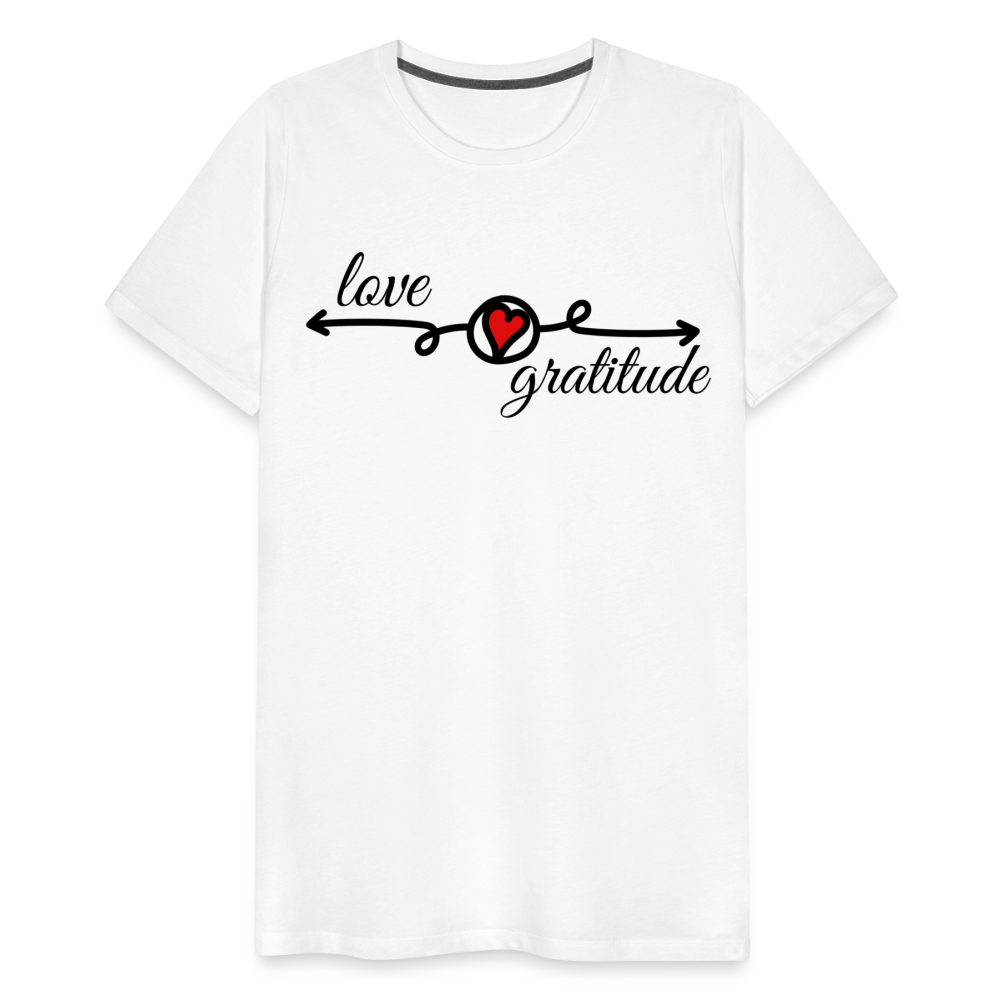Love Gratitude Men's Premium T-Shirt - white