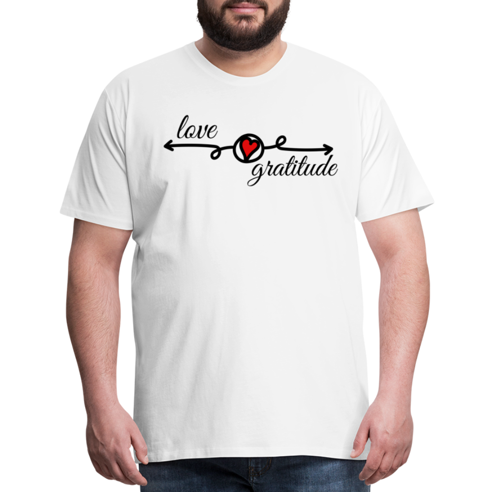Love Gratitude Men's Premium T-Shirt - white