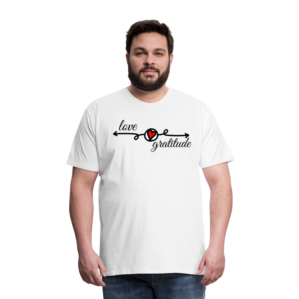 Love Gratitude Men's Premium T-Shirt - white