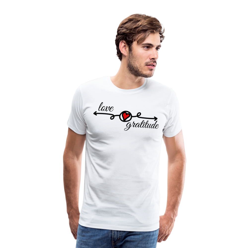 Love Gratitude Men's Premium T-Shirt - white