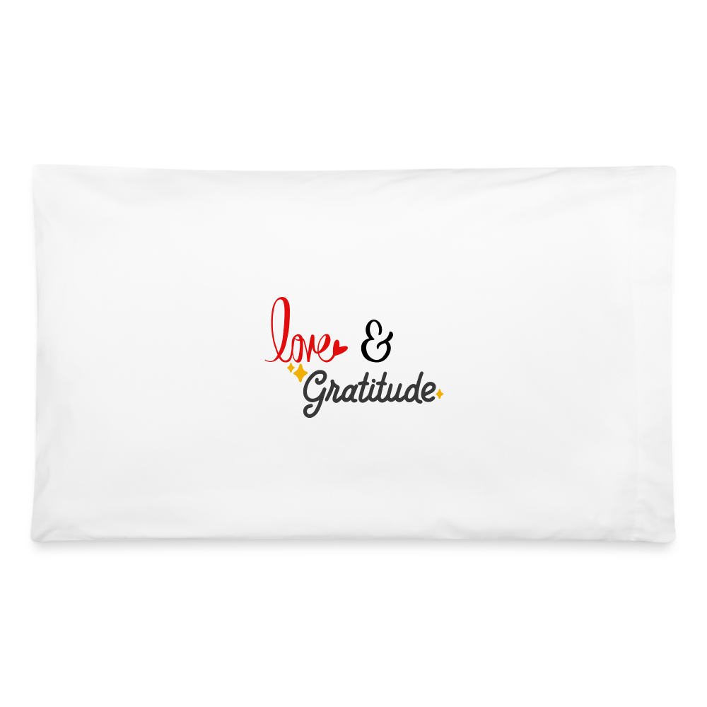 Pillowcase 32'' x 20'' Love & Gratitude - white