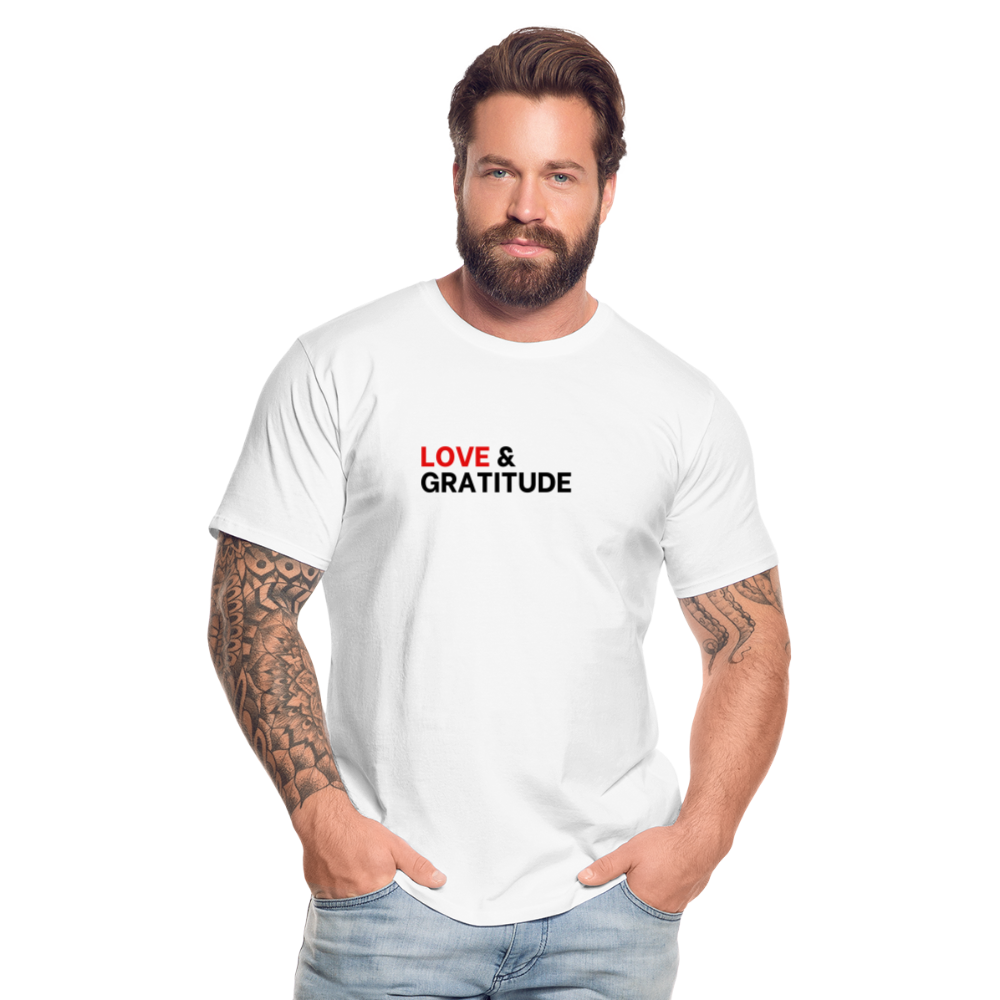 Love & Gratitude Men’s Premium Organic T-Shirt - white