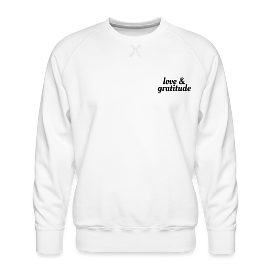 Love & Gratitude Men’s Premium Sweatshirt - white