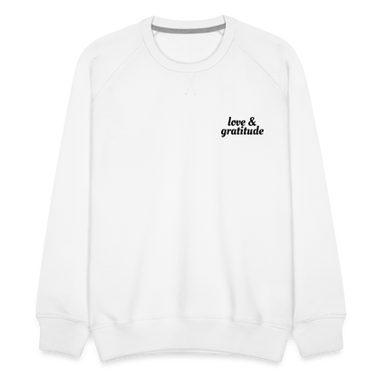 Love & Gratitude Men’s Premium Sweatshirt - white