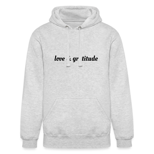 Love & Gratitude Unisex Heavyweight Hoodie - ash gray