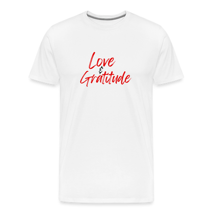 Love & Gratitude Men's Premium T-Shirt - white