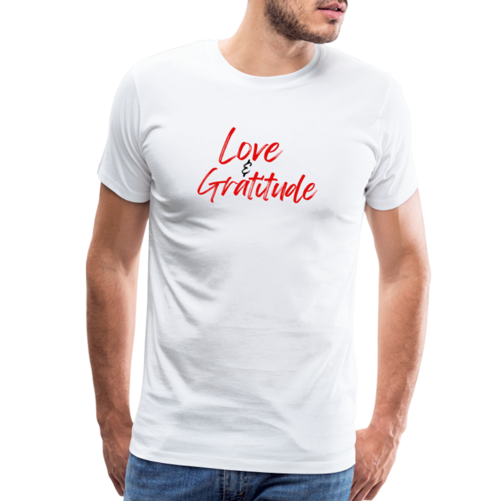 Love & Gratitude Men's Premium T-Shirt - white