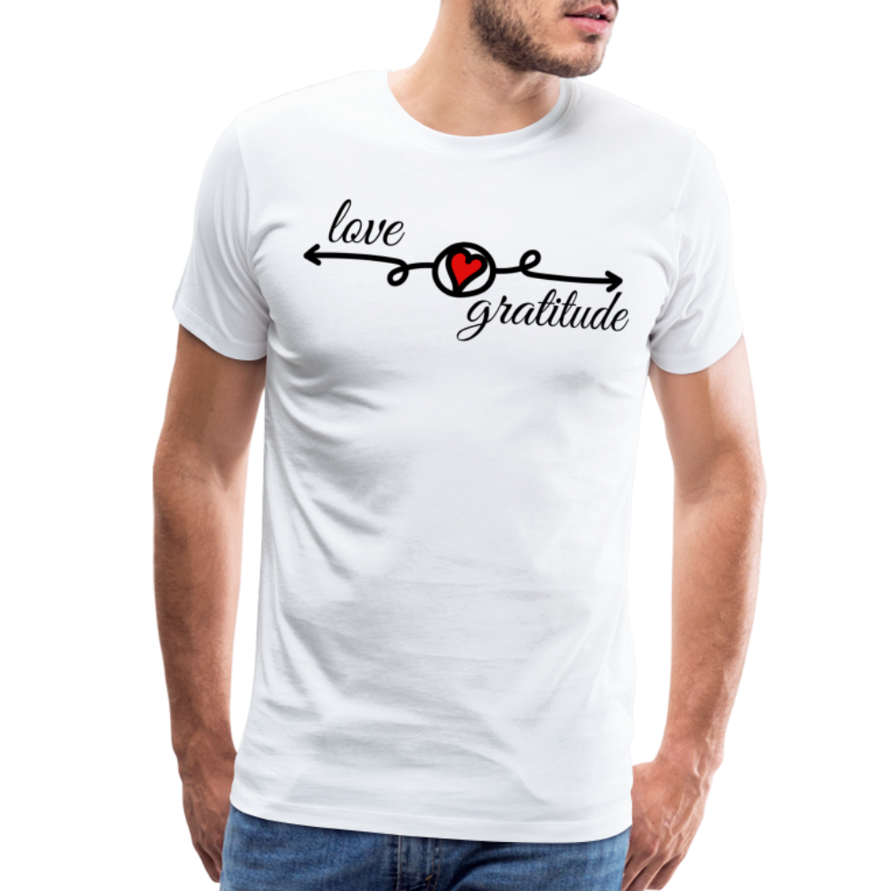 Love Gratitude Men's Premium T-Shirt - white