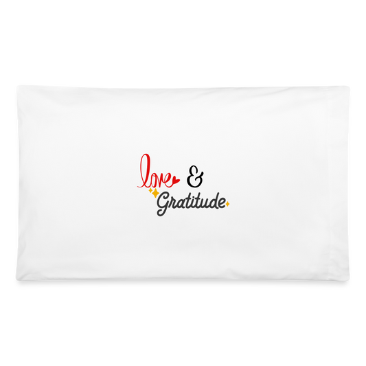 Pillowcase 32'' x 20'' Love & Gratitude - white