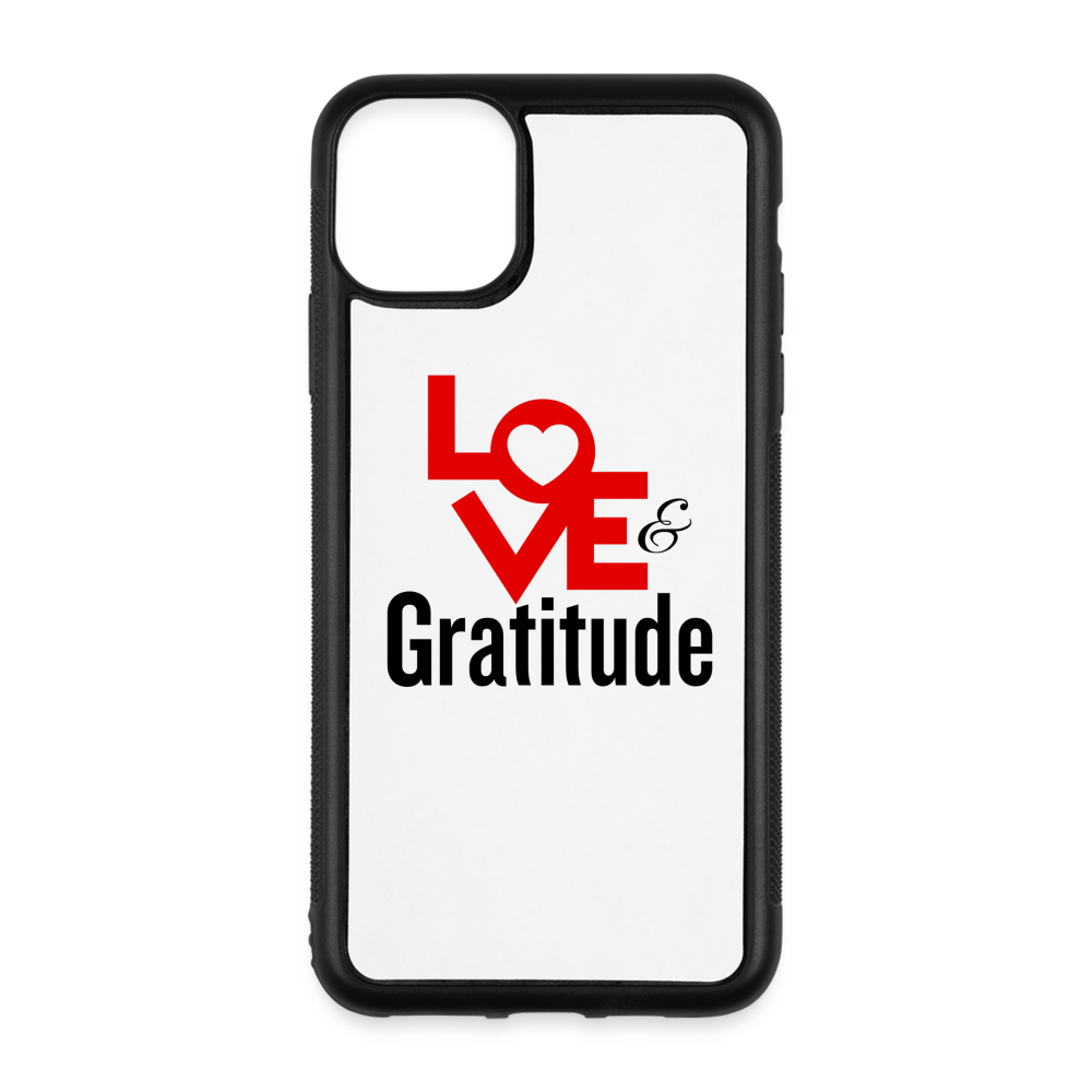 iPhone 11 Pro Max Case Love & Gratitude - white/black